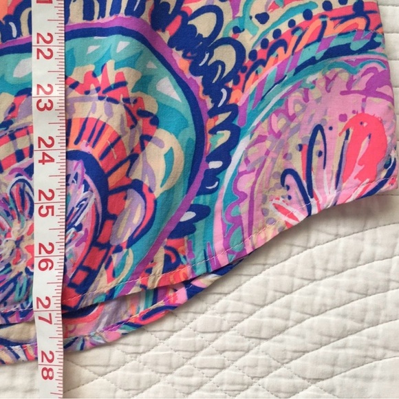 Lilly Pulitzer Women's Sleeveless Stacey Top Blue Current Drop Me A Lime Size S - Picture 10 of 10